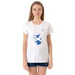 Tshirthane Euro 24 Scotland Bisikletyaka Kadın Beyaz Sweatshirt