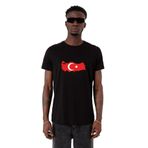 Tshirthane Euro 24 Türkiye Siyah Erkek T-shirt