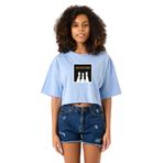 Tshirthane G-Dragon Home Sweet Home Bebe Mavi Kadın Crop