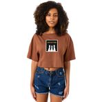 Tshirthane G-Dragon Home Sweet Home Kahverengi Kadın Crop