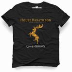 Tshirthane Game of Thrones HOUSE BARATHEON Siyah Erkek T-shirt