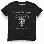 Tshirthane Game of Thrones House Greyjoy Siyah Erkek T-shirt