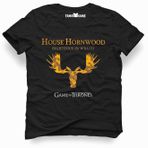 Tshirthane Game of Thrones House Hornwood Siyah Erkek T-shirt