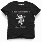 Tshirthane Game of Thrones House Lannıster Siyah Erkek T-shirt