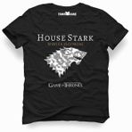 Tshirthane Game of Thrones House Stark Siyah Erkek T-shirt