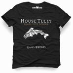 Tshirthane Game of Thrones House Tully Siyah Erkek T-shirt