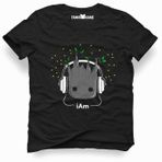 Tshirthane I Am Groot Music Black Siyah Erkek T-shirt