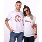 Tshirthane Kalbimin Kilidi Sevgili Kombinleri Tshirt Kombini, Erkek, 2XL-Tek Ürün Fiyatıdır, Kombin Yapmak İçin En Az 2 Adet Sepete Ekleyiniz