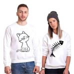 Tshirthane Kedi Ve Balık Cat Fish Sevgili Kombinleri Sweatshirt Kombini, Erkek, XL, N11PTTSV20SW037-Tek Ürün Fiyatıdır, Kombin Yapmak İçin En Az 2 Adet Sepete Ekleyiniz