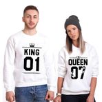 Tshirthane King 01 Queen Sevgili Kombinleri Sweatshirt Kombini