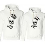 Tshirthane King Queen Kurukafa 2'li Sevgili Sweatshirt
