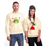 Tshirthane Kurbağa Prenses 2'li Sevgili Sweatshirt
