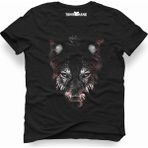 Tshirthane Kurt Wolf Siyah Erkek T-Shirt - XL