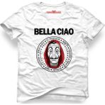 Tshirthane La Case De Papel Bella Ciao Black Beyaz Erkek T-Shirt - XL