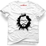 Tshirthane La Case De Papel El Profesor Brush Beyaz Erkek T-Shirt - M