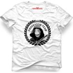 Tshirthane La Case De Papel Profesor Team Beyaz Erkek T-Shirt - XL