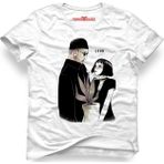 Tshirthane Leon & Mathilda Sevginin Gücü The Professional Flowerpot Beyaz Erkek T-Shirt