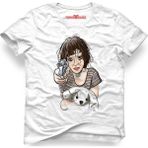 Tshirthane Leon & Mathilda The Professional Dog Sevginin Gücü Beyaz Erkek T-Shirt