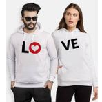 Tshirthane Lo Ve Kalp 2'li Sevgili Sweatshirt