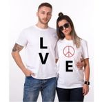 Tshirthane Lo Ve Peace 2'li Sevgili T-shirt