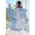 Tshirthane Love Never Fails Sırt Baskılı Unisex Sweatshirt