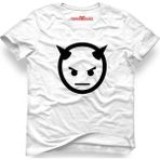 Tshirthane Lucifer Devil Beyaz Erkek T-Shirt - M