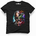 Tshirthane Marvel Stan lee Brush Siyah Erkek T-shirt