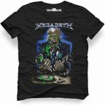 Tshirthane Megadeth Rock Metal Müzik Baskılı Dar Kesim Slim Fit Siyah Erkek T-Shirt