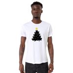 Tshirthane Meowy Christmas Beyaz Bisiklet Yaka Erkek T-shirt