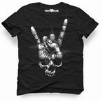 Tshirthane Metallica Hand Rock Siyah Erkek Tshirt