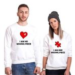 Tshirthane Missing Piece 2'li Sevgili Sweatshirt