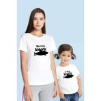 Tshirthane Mommy Shark Baby Shark Anne Çocuk(Tek Ürün Fiyatıdır Kombin Yapmak Için 2 Adet Sepete Ekleyiniz) - 3 Yaş - Beyaz