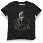 Tshirthane Mortal Kombat Scorpion Fatality 2 Siyah Erkek T-shirt