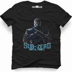 Tshirthane Mortal Kombat Sub Zero Fatality 1 Siyah Erkek T-shirt