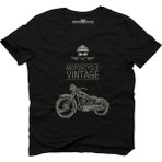 Tshirthane Motorcycle Vintage Siyah Erkek T-shirt