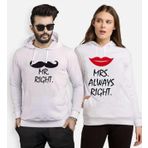Tshirthane Mr. Mrs. Right. Sevgili Kombinleri Kapüşonlu Kombini, Kadın, XL-Tek Ürün Fiyatıdır, Kombin Yapmak İçin En Az 2 Adet Sepete Ekleyiniz