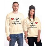 Tshirthane My Heart Belongs To 2'li Sevgili Sweatshirt