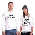 Tshirthane My Hero Yes,It's Me Sevgili Kombinleri Sweatshirt Kombini, Kadın, S-Tek Ürün Fiyatıdır, Kombin Yapmak İçin En Az 2 Adet Sepete Ekleyiniz