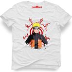 Tshirthane Naruto Kakashi Manga Anime Beyaz Erkek T-Shirt - L