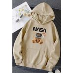 Tshirthane Nasa Bear Baskılı Unisex Sweatshirt