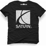 Tshirthane Nasa Uzay Saturn Siyah Erkek T-shirt