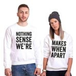 Tshirthane Nothing Sense We're Sevgili Kombinleri Sweatshirt Kombini, Kadın, L-Tek Ürün Fiyatıdır, Kombin Yapmak İçin En Az 2 Adet Sepete Ekleyiniz