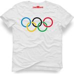 Tshirthane Olimpiyat Beyaz Erkek T-Shirt
