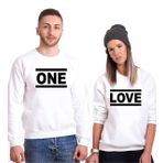 Tshirthane One Love 2'li Sevgili Sweatshirt