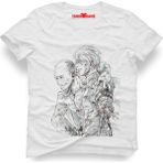 Tshirthane One Punch Man friends Erkek T-Shirt - XS - Beyaz
