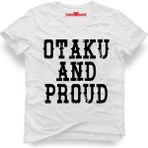 Tshirthane One Punch Man otaku and proud Erkek T-Shirt - XS - Beyaz