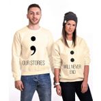 Tshirthane Our Stories Will Never End 2'li Sevgili Sweatshirt