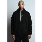 Tshirthane Oversize Kapşonlu Kanguru Cepli İçi Polarlı 3 İplik Erkek Sweatshirt