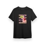 Tshirthane P17203S5261 Monogatari Anime Hitagi Senjougahara Lettern Poster Siyah Kısa Kol Erkek T-shirt