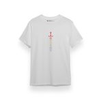 Tshirthane P17493S8834 Dungeons And Dragons Rainbow Dice Sword Beyaz Erkek T-shirt